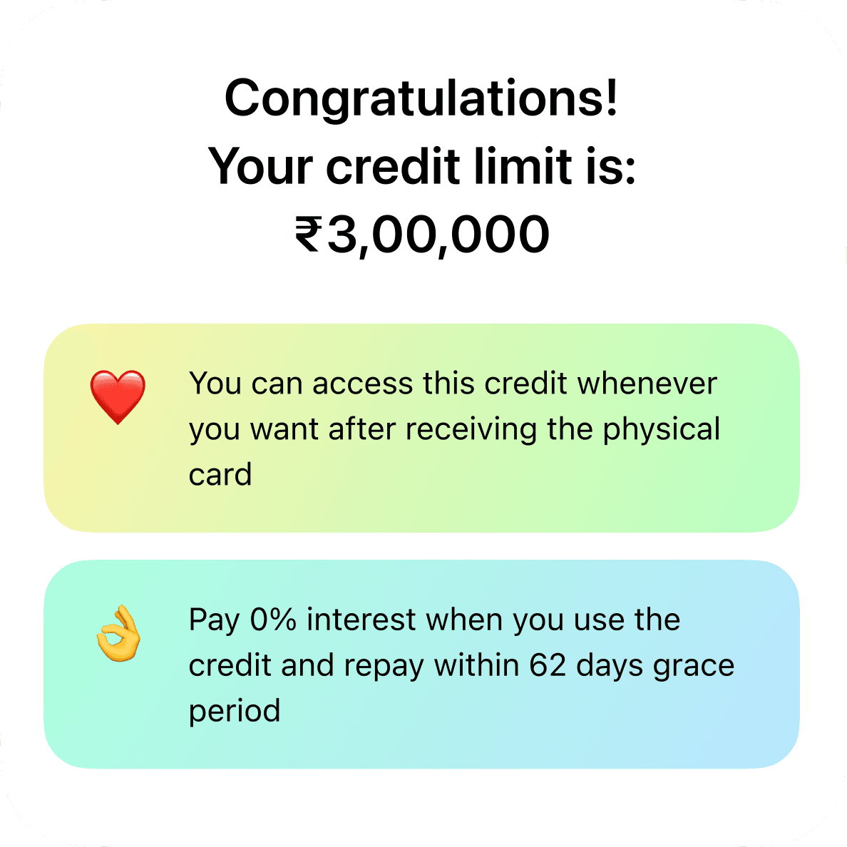 Get your credit limit