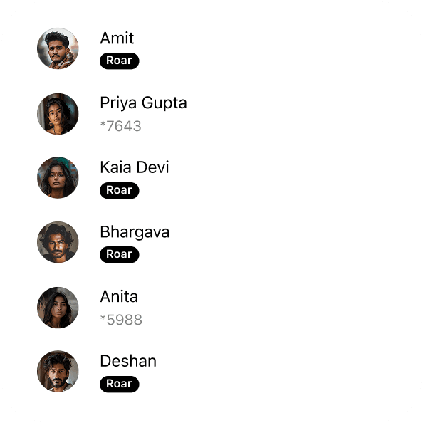 From your contact list